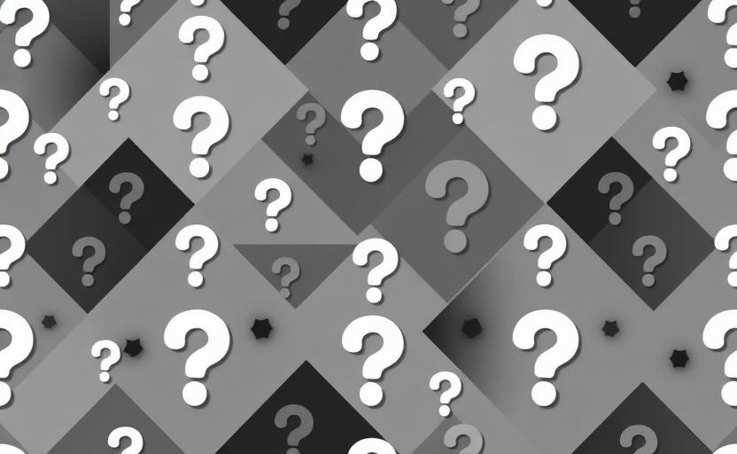 Interactive quizzes with question marks pattern